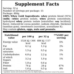 Whey Gold Standard Bag - 480g - Chocolate Peanut Butter