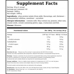 Whey Protein Isolate - 1800g - Hirorero x4