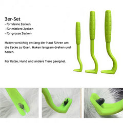 Zeckenentferner 3er-Set, grün