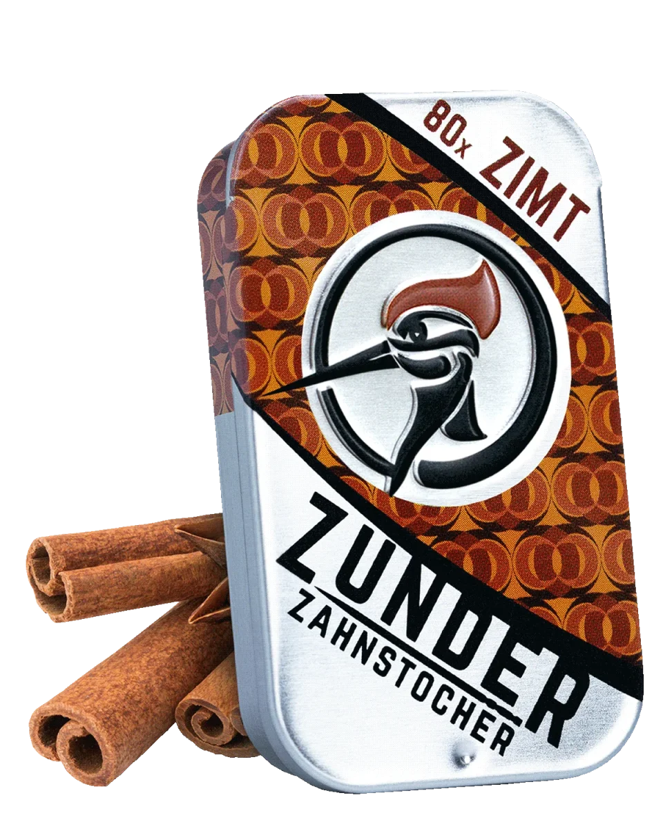 Zunder Zahnstocher - Zimt - Box - 80 Stück