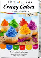 Lebensmittelfarbe Crazy Colors, 6 x 4 g