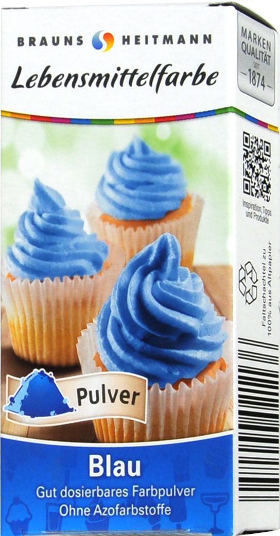 Lebensmittelfarbe Blau, 2 x 4 g