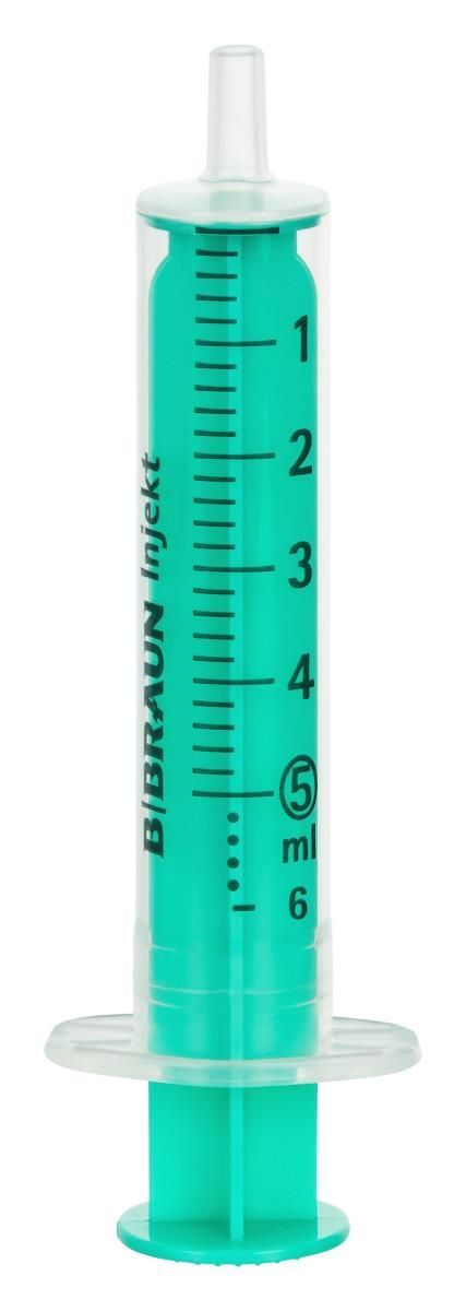 Einmal-Spritze 5 ml, INJEKT 2-teilig, Luer-Anschluss 