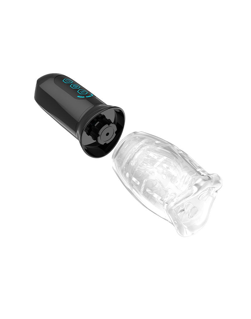 7: Rimba Toys – Orgastobator 05 – Männlicher Masturbator – Schwarz & Transparent