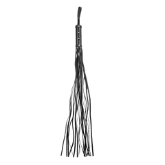 Rimba Bondage Play - Peitsche mit 19 Saiten (80 cm) - Schwarz