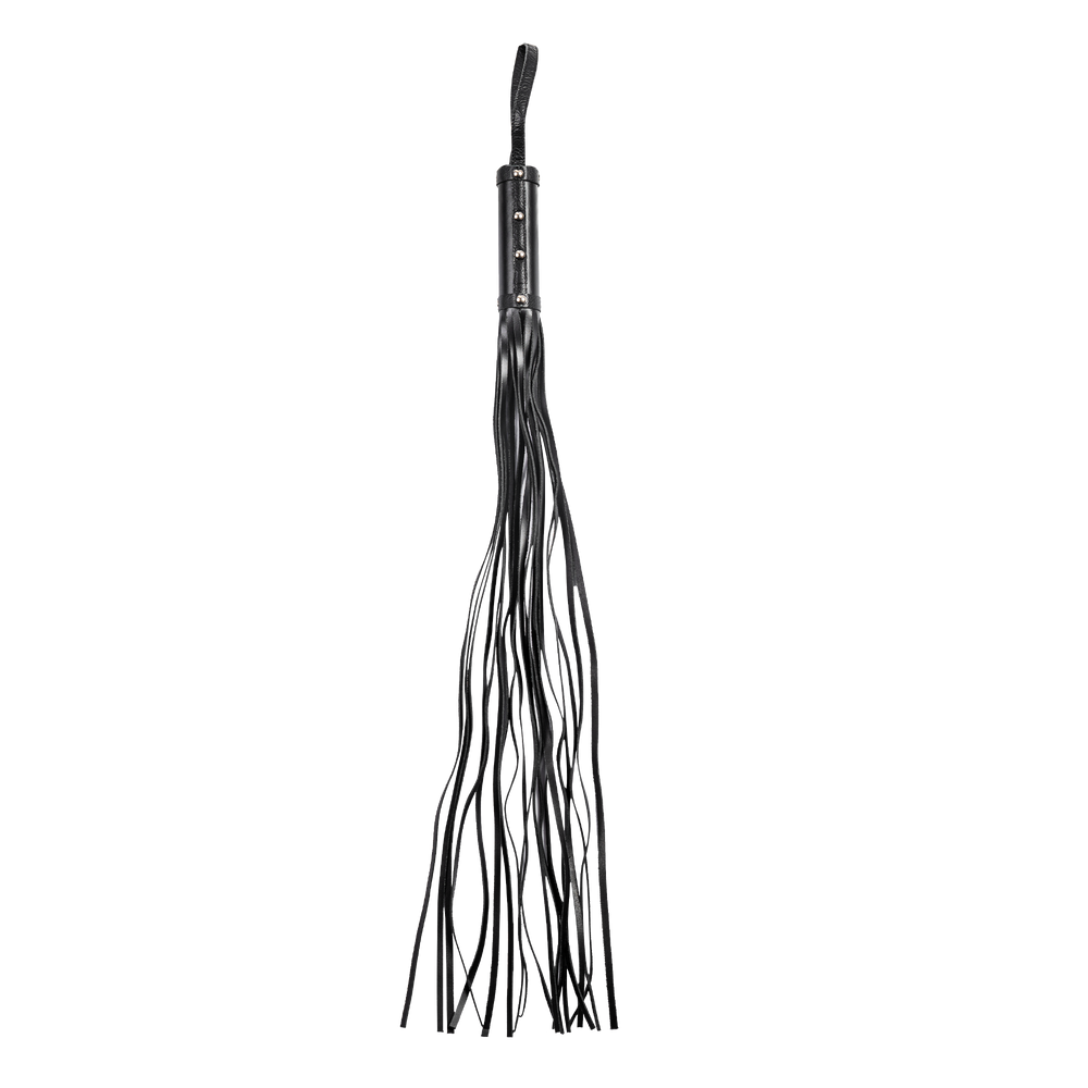 Rimba Bondage Play - Peitsche mit 19 Saiten (80 cm) - Schwarz