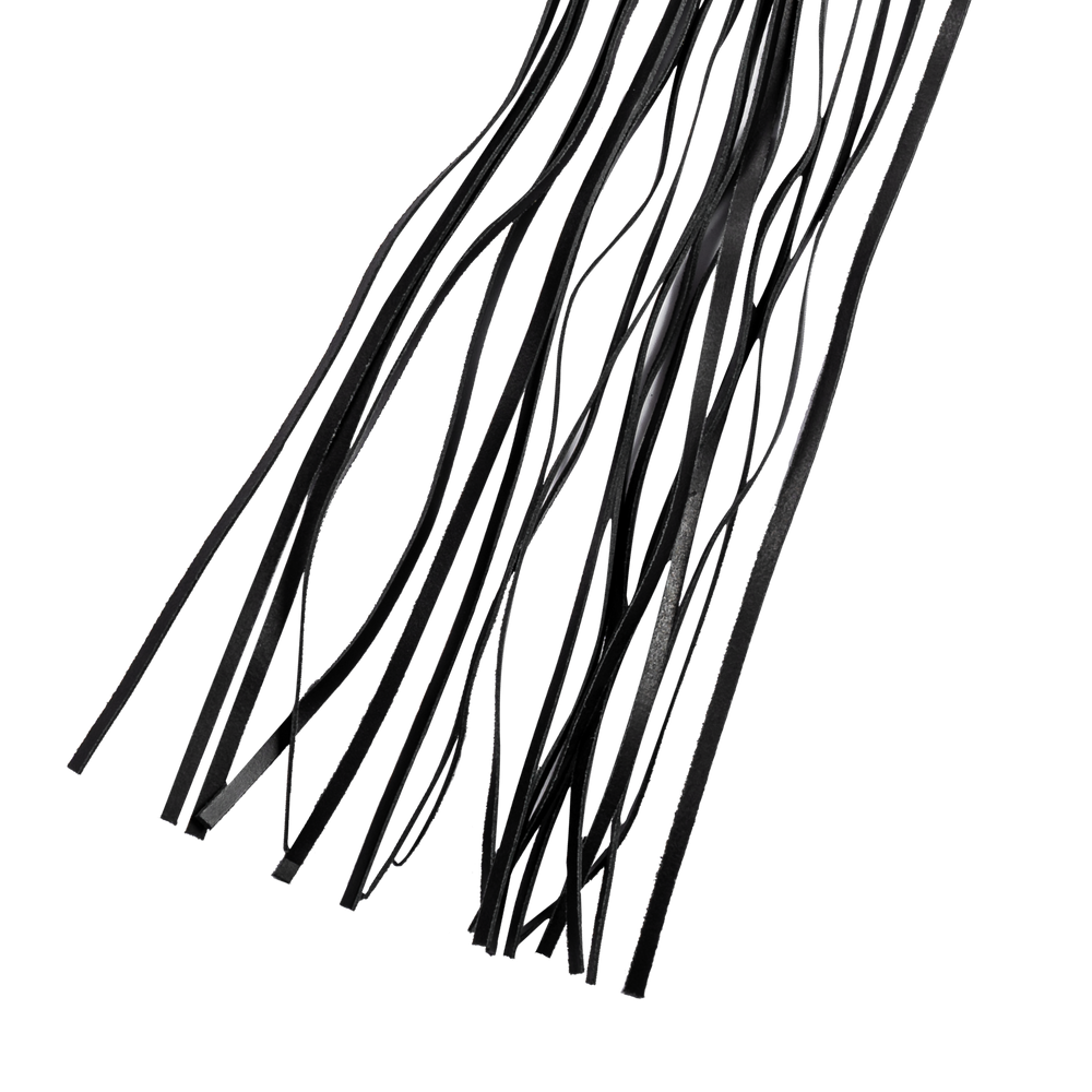 Rimba Bondage Play - Peitsche mit 19 Saiten (80 cm) - Schwarz