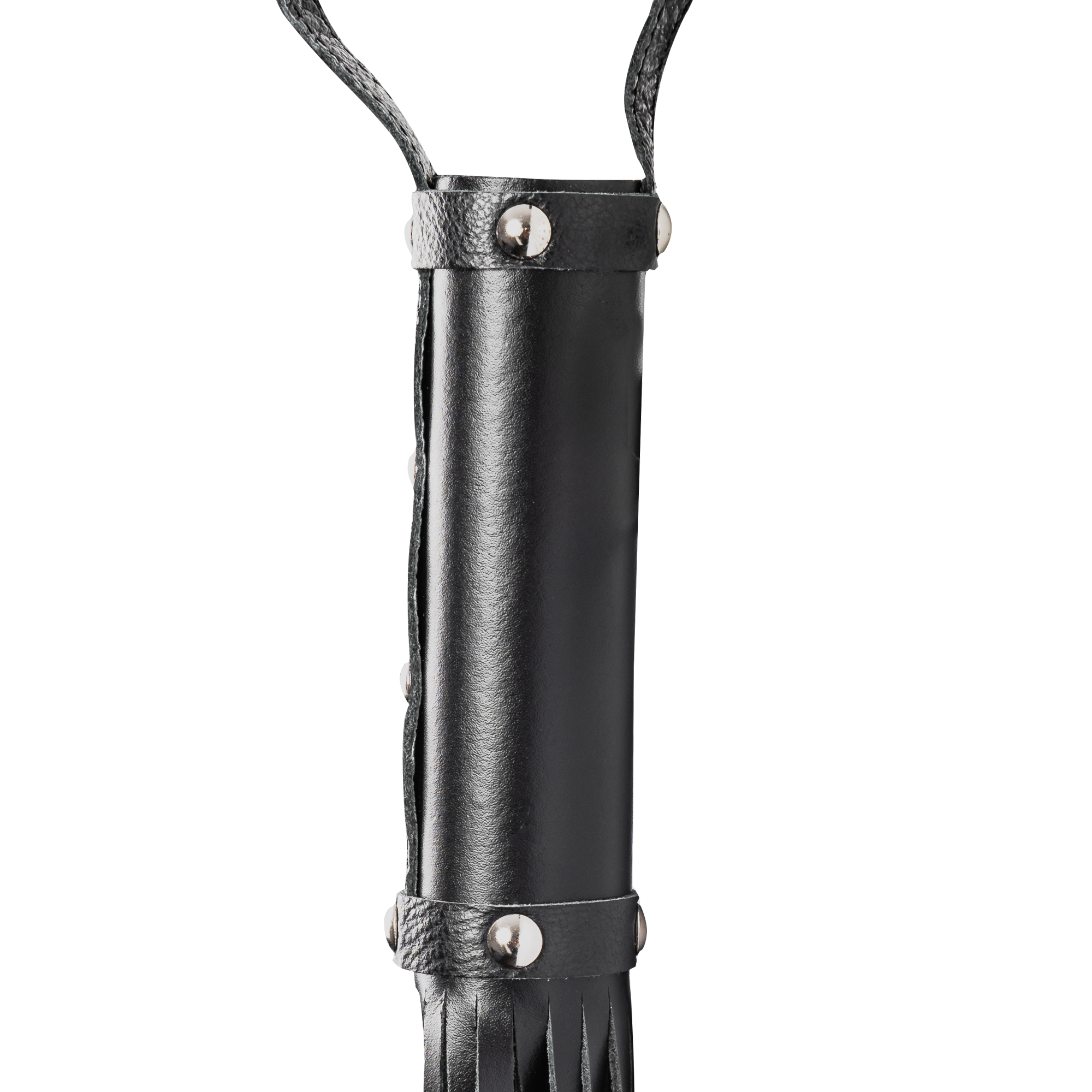 Rimba Bondage Play - Peitsche mit 19 Saiten (80 cm) - Schwarz