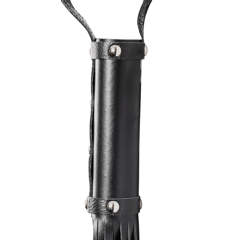 Rimba Bondage Play - Peitsche mit 19 Saiten (80 cm) - Schwarz