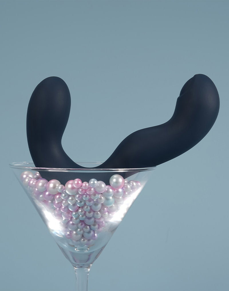 SVAKOM - Iker Neo - Interaktiver pulsierender Prostata-Vibrator, App-Steuerung - Marineblau