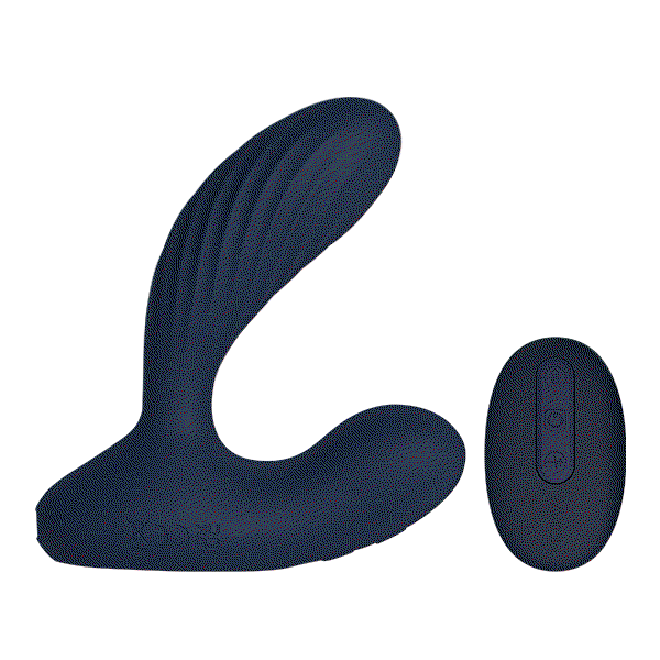 SVAKOM - Iker Neo - Interaktiver pulsierender Prostata-Vibrator, App-Steuerung - Marineblau