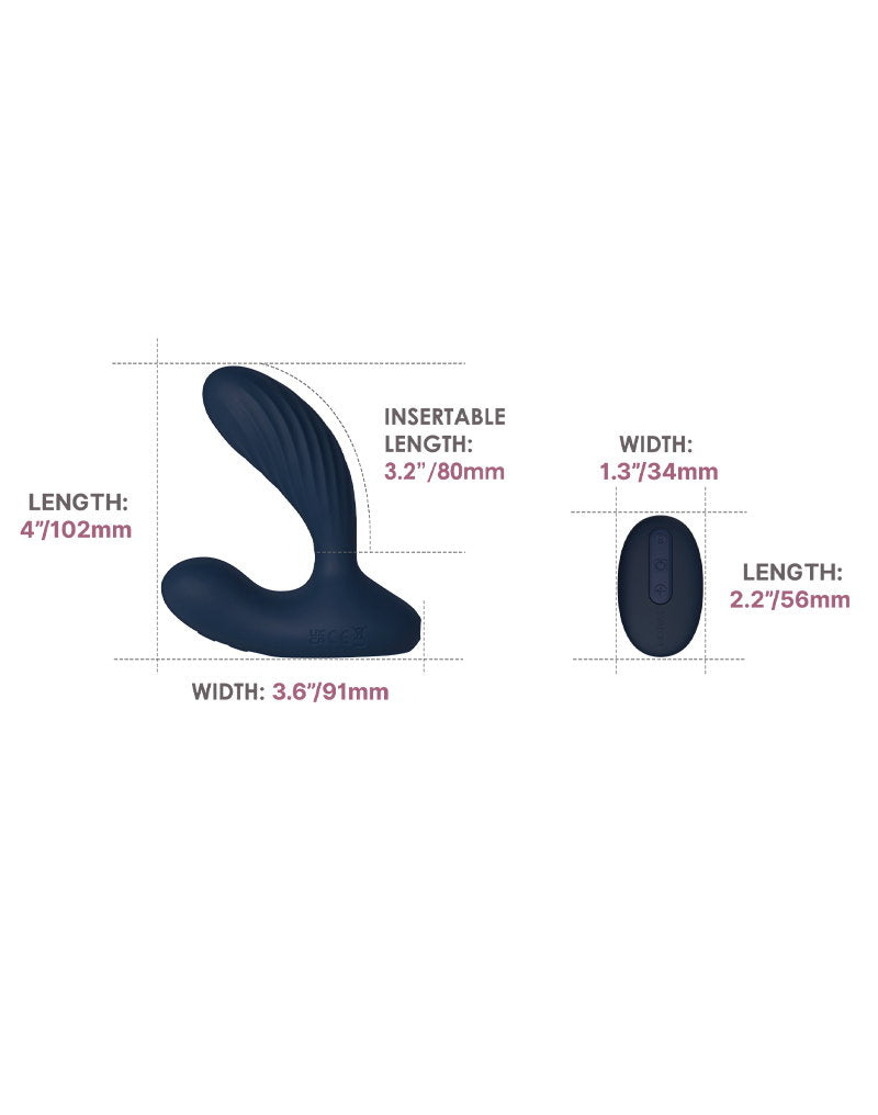 8: SVAKOM - Vick Neo 2 - Prostata-Vibrator, App-Steuerung - Marineblau