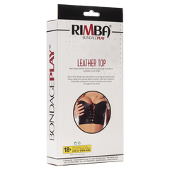 Rimba - Strapless Leder Top mit Schnur