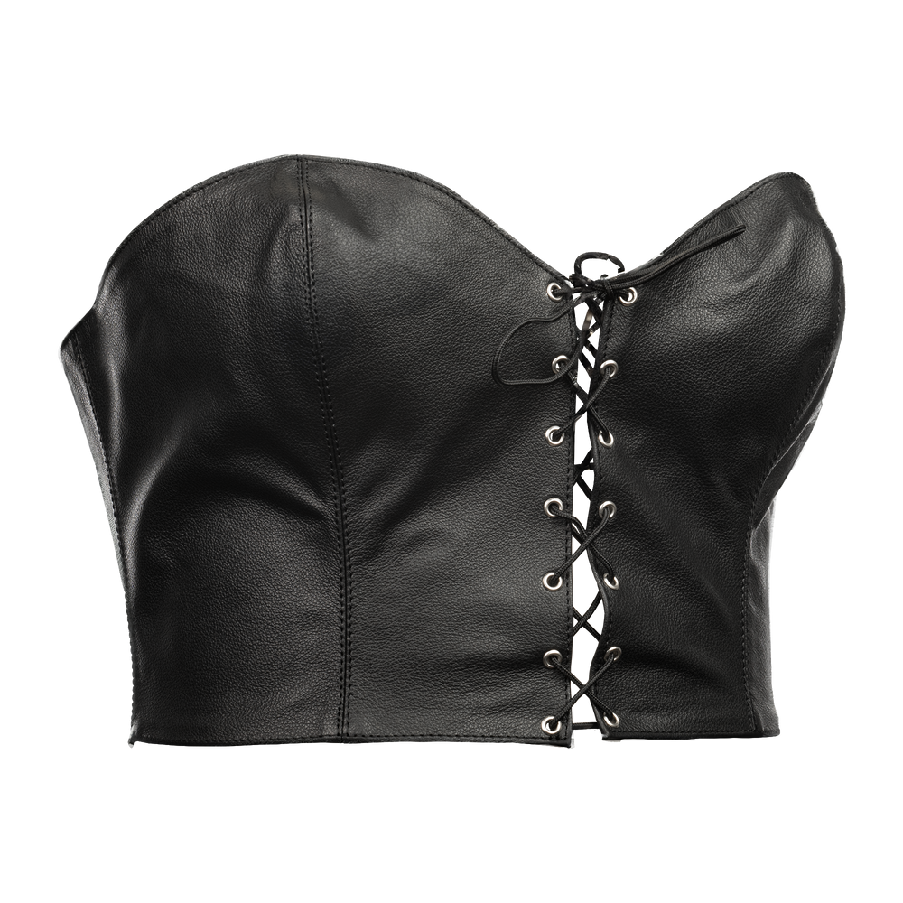 5: Rimba - Strapless Leder Top mit Schnur