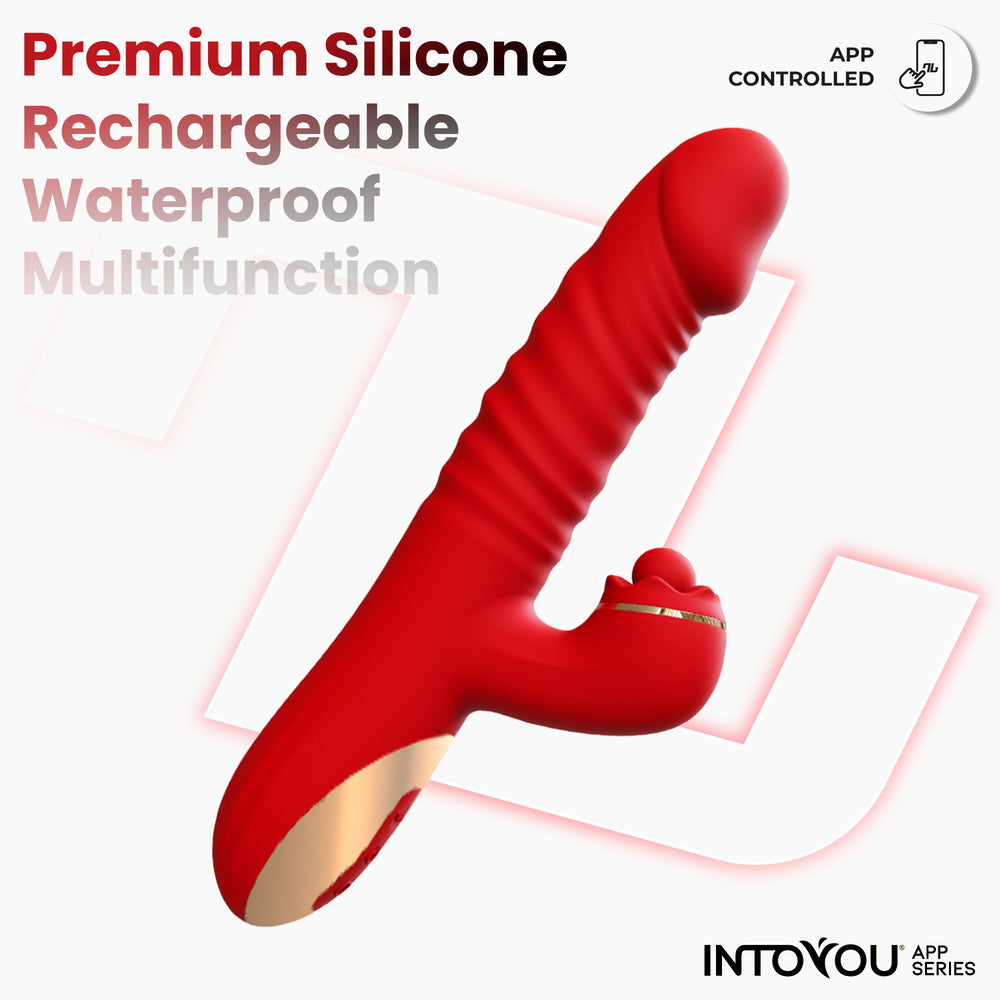 7: IY - Ascen - Rabbit-Vibrator - Thrusting und Waving Vibrator mit App - Rot