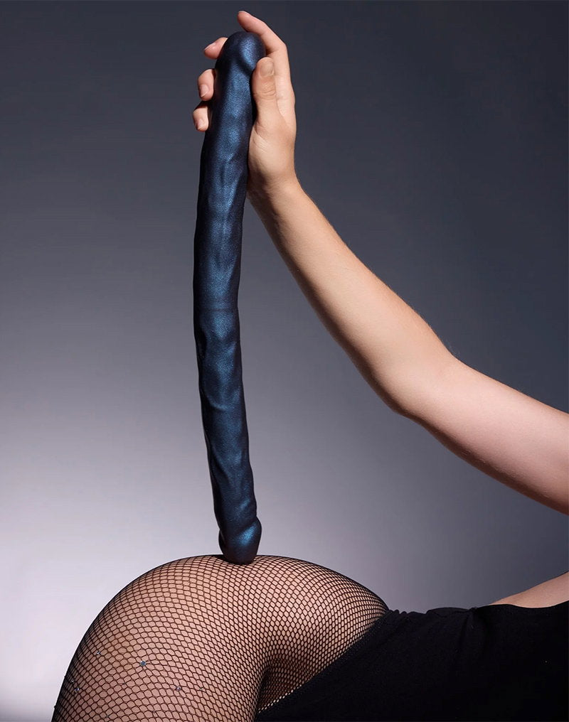 6: Strap-On-Me - Double Dong Realistischer Dildo - Violet Metallic