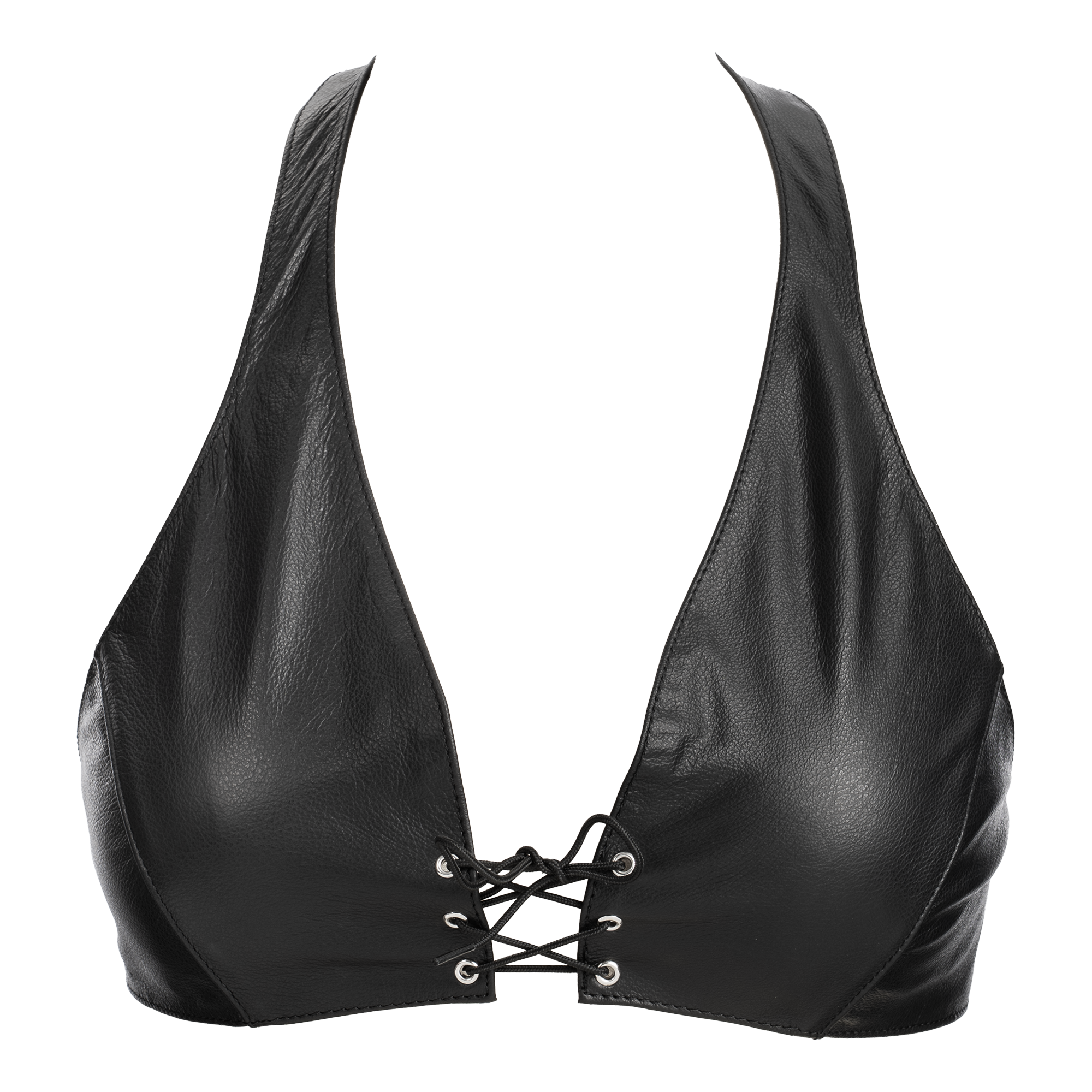 4: Rimba Bondage Play – Leder-Bustier mit Schnürung – Schwarz