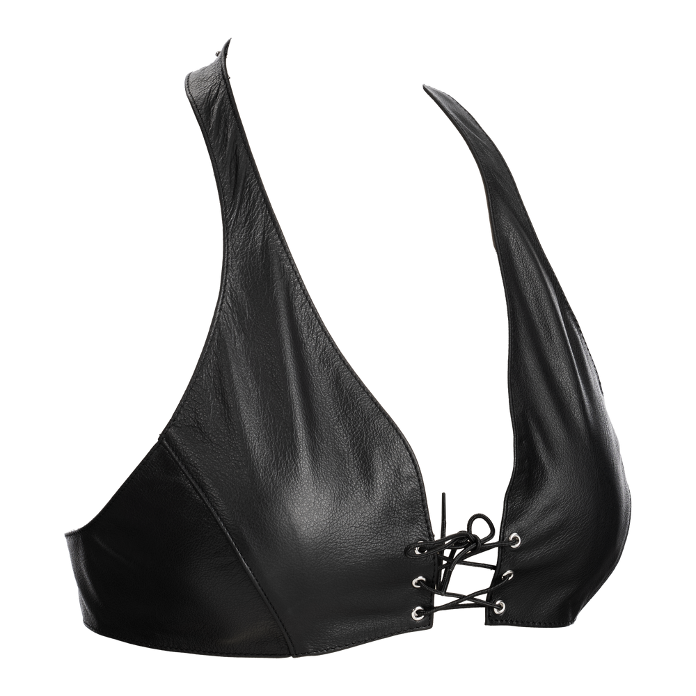 5: Rimba Bondage Play – Leder-Bustier mit Schnürung – Schwarz