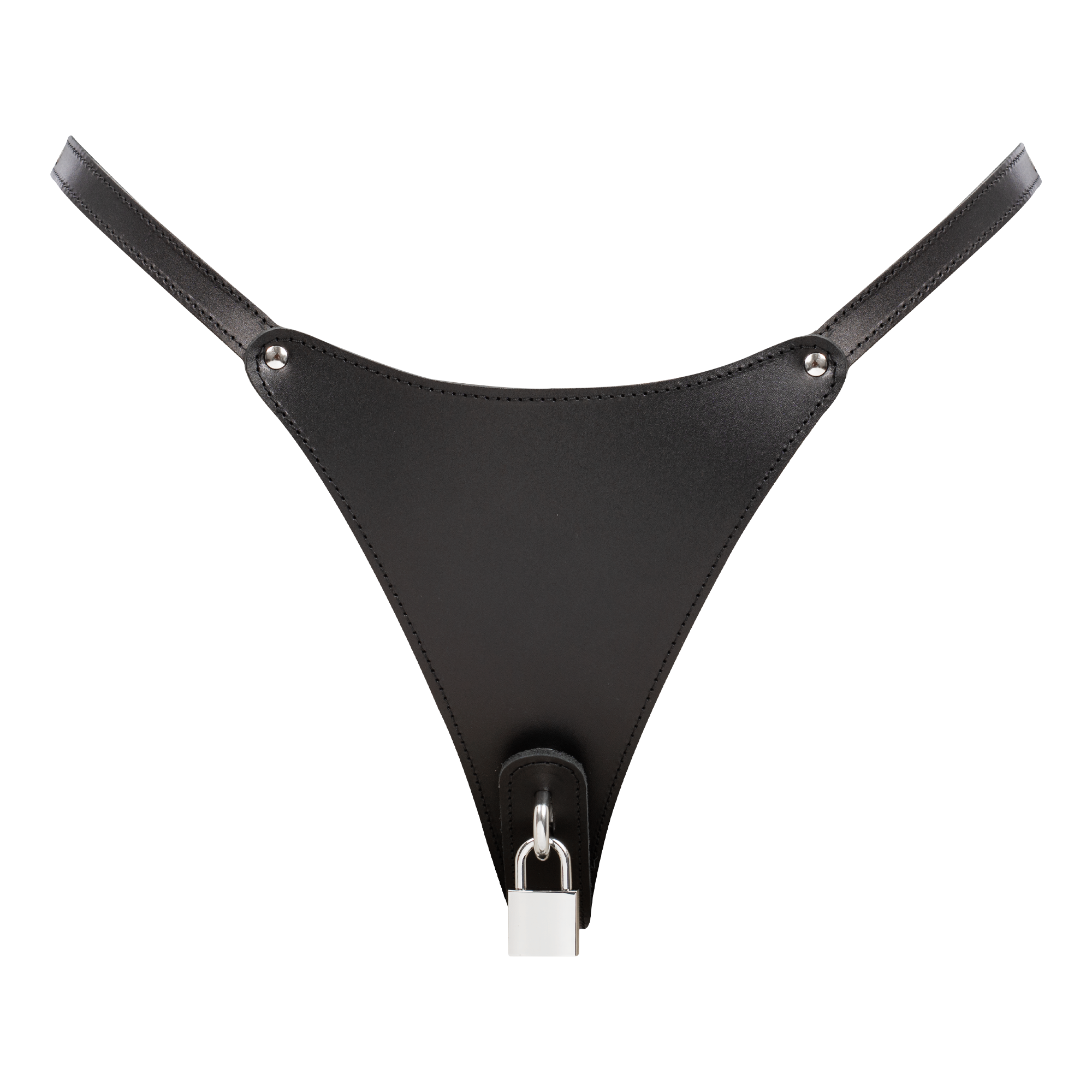 5: Rimba Bondage Play – Abschließbarer Leder-String – Schwarz