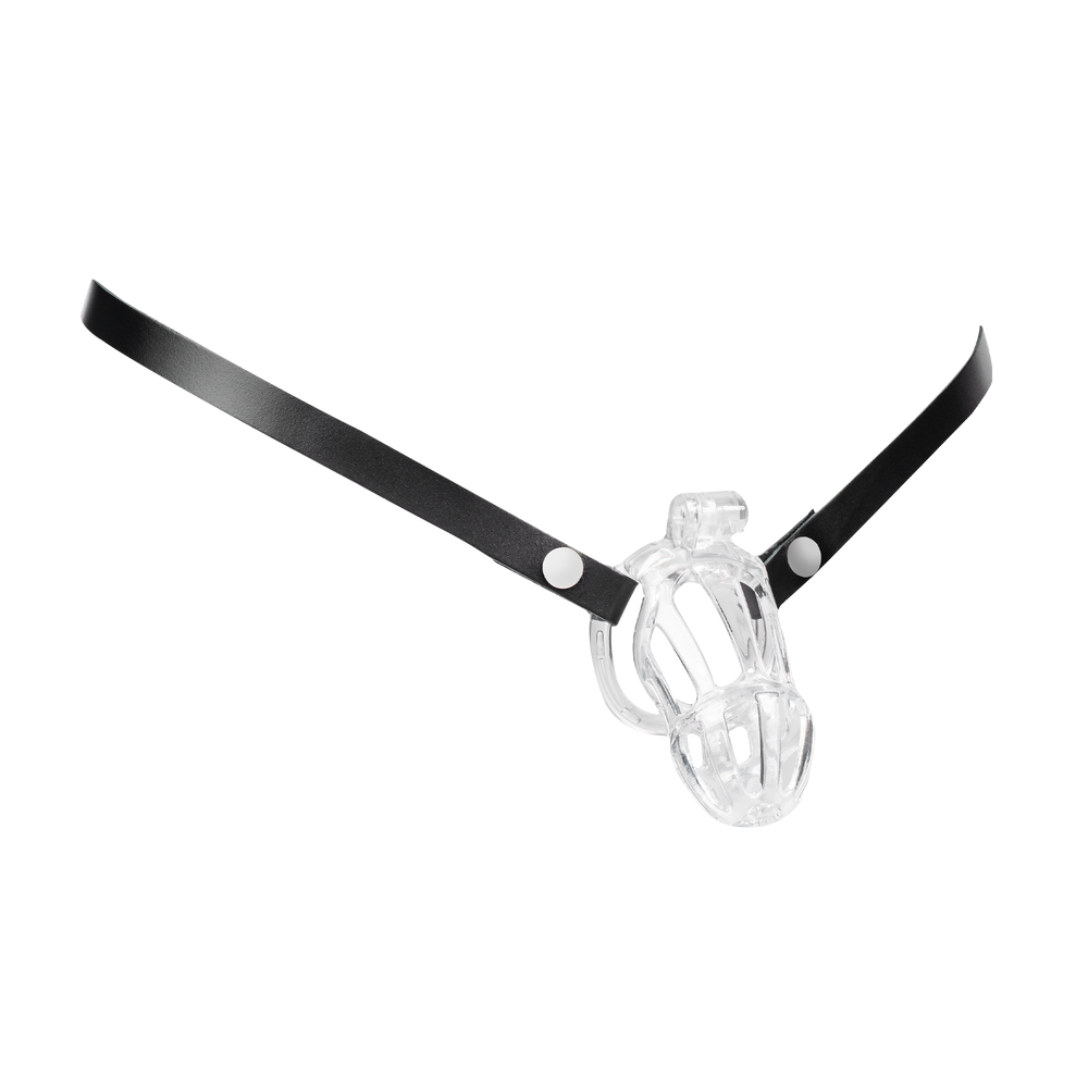 4: Rimba Bondage Play – Leder-Hüftgurt für Peniskäfige – Schwarz