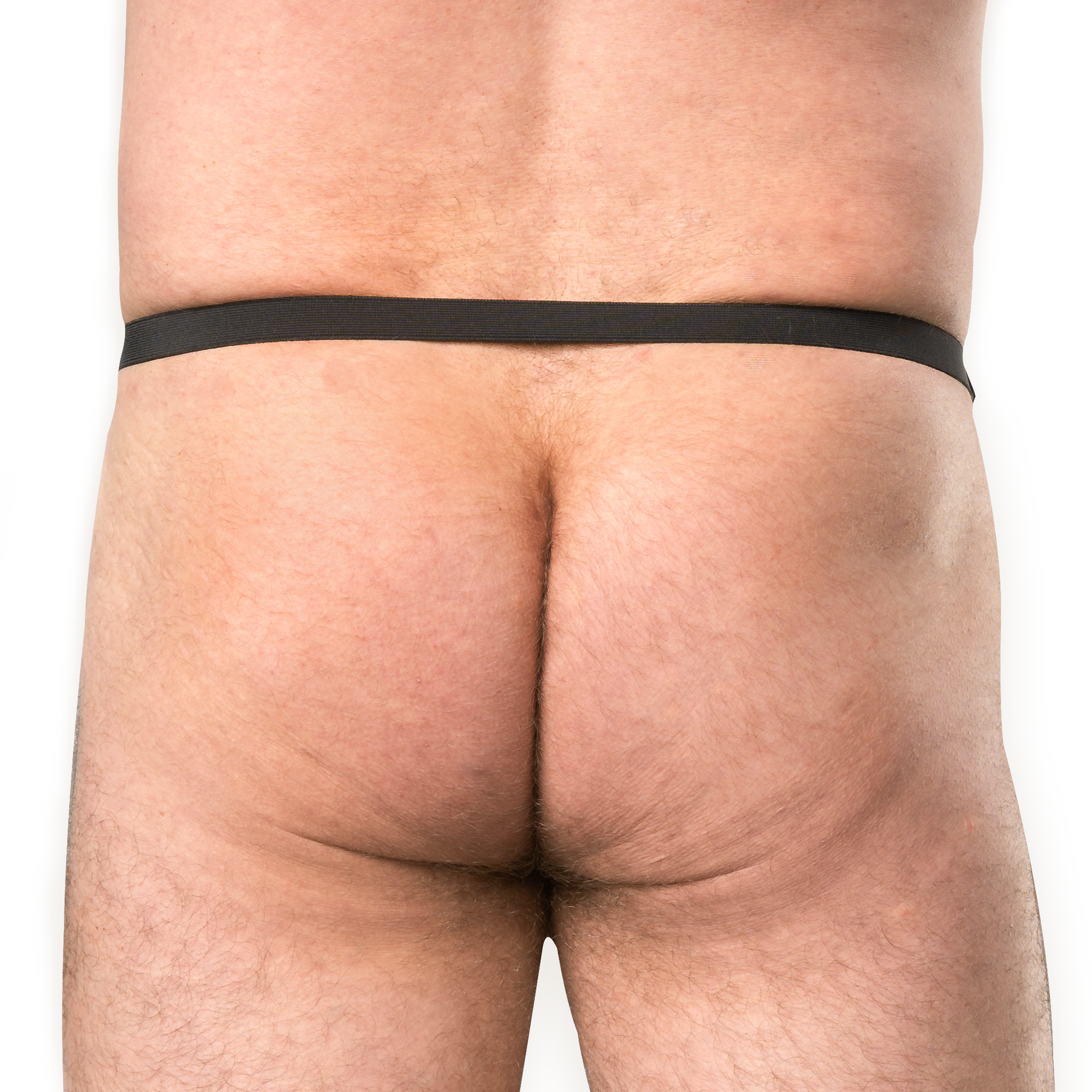 2: Rimba Bondage Play – Offener Lederslip für Herren – Schwarz