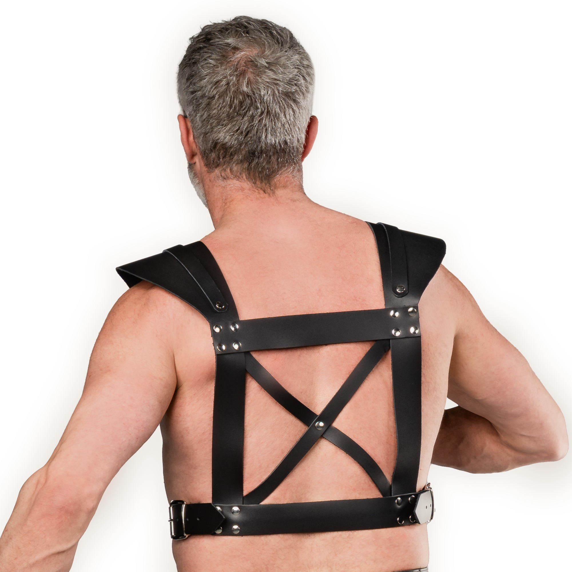 2: Rimba Bondage Play – Leder-Brustharness – Schwarz