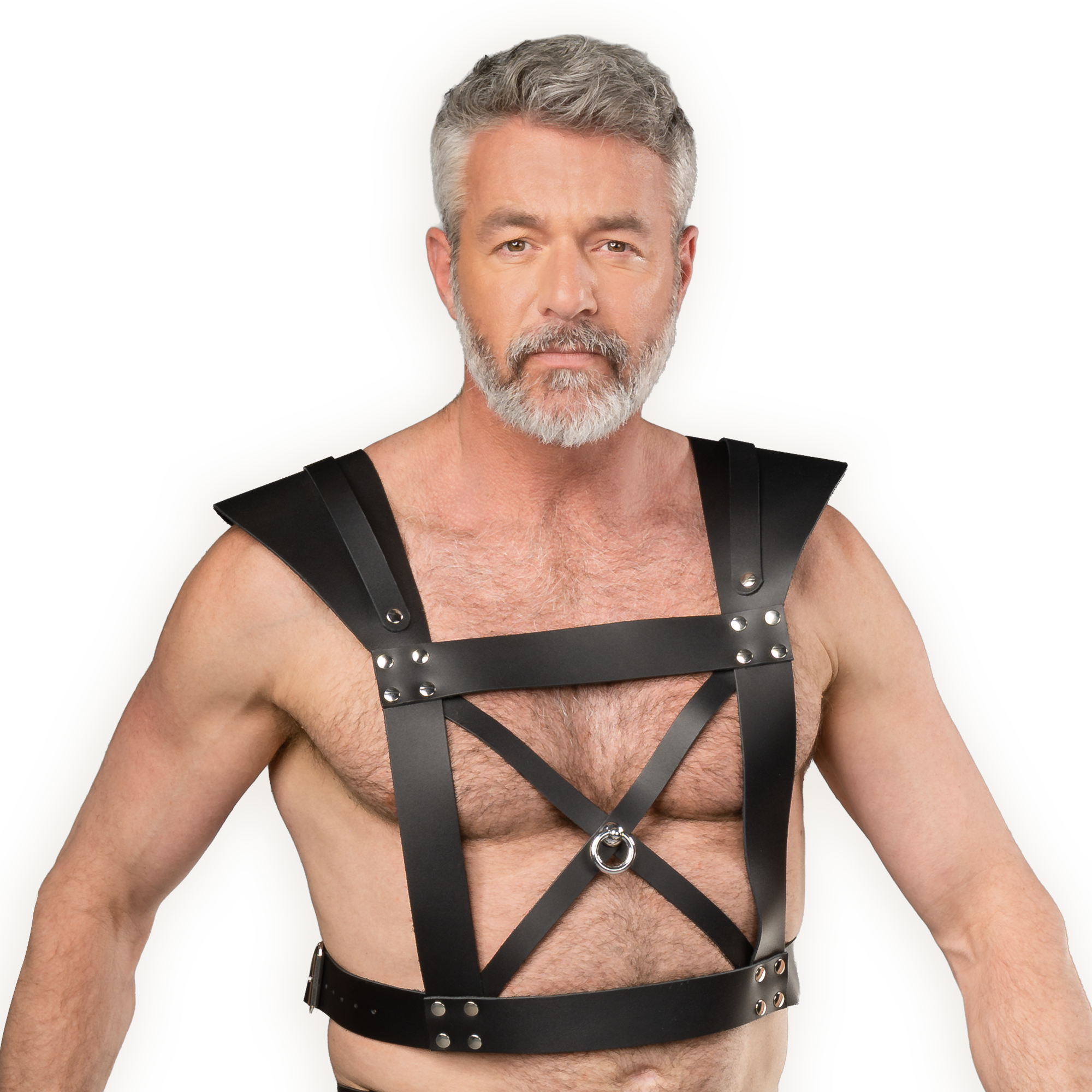 8: Rimba Bondage Play – Leder-Brustharness – Schwarz