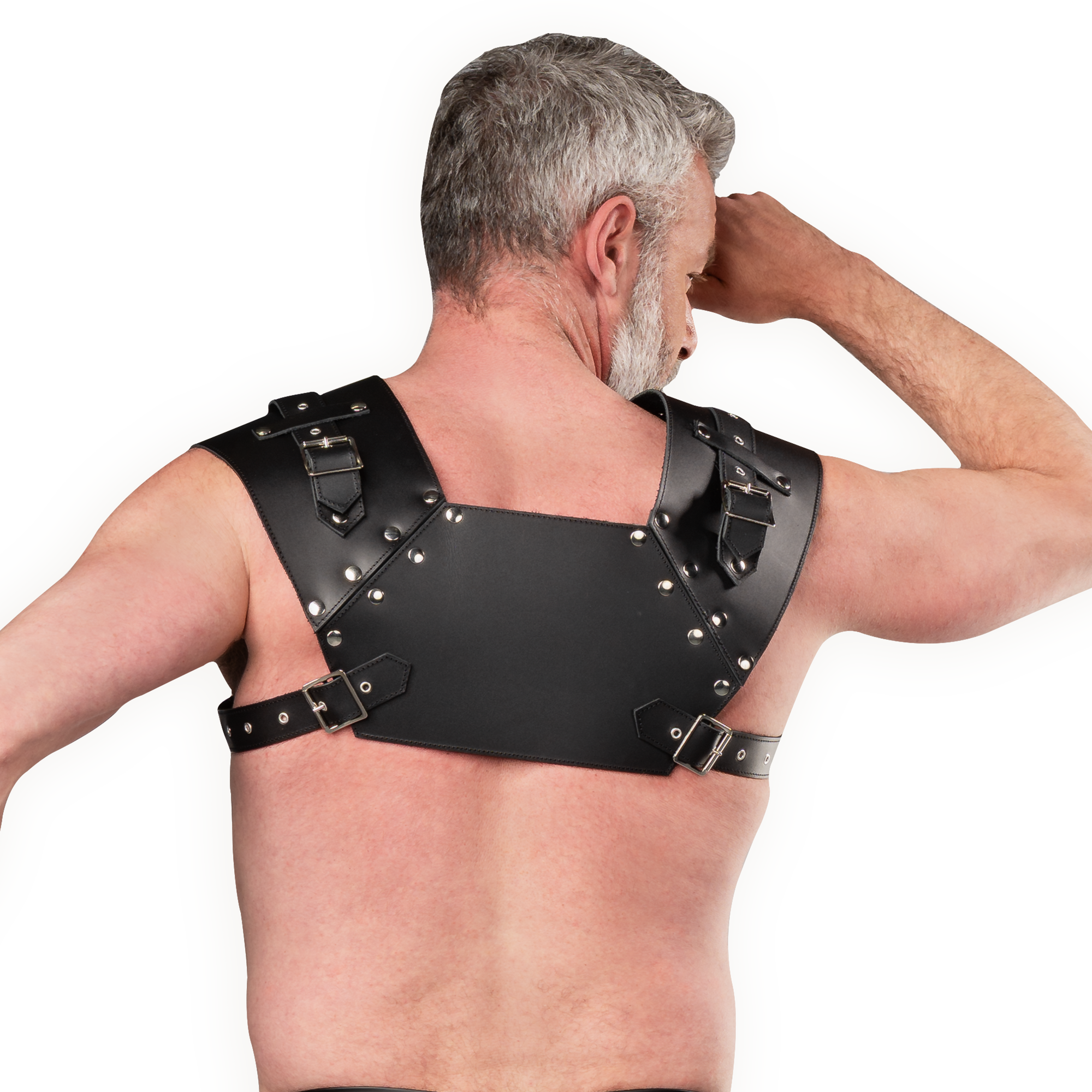 2: Rimba Bondage Play – Leder-Brustharness – Schwarz
