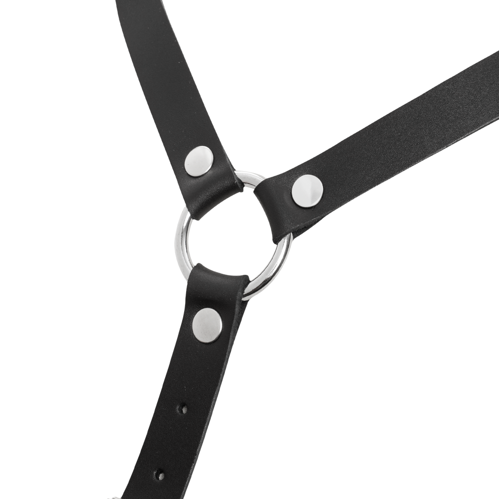 6: Rimba Bondage Play – Leder-Brustharness – Schwarz