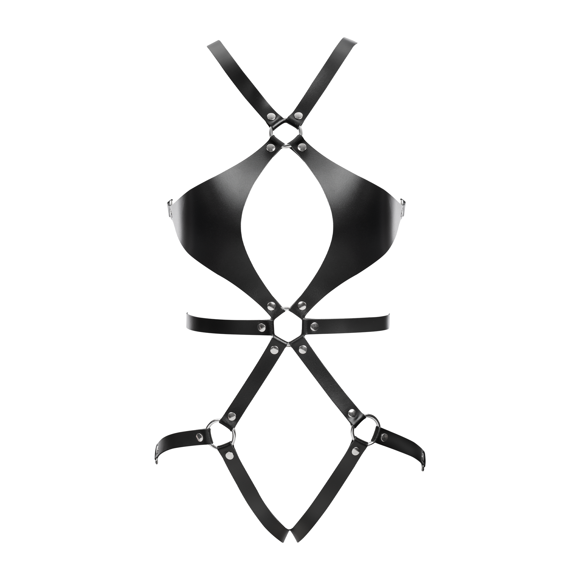 3: Rimba Bondage Play – Leder-Körperharness – Schwarz
