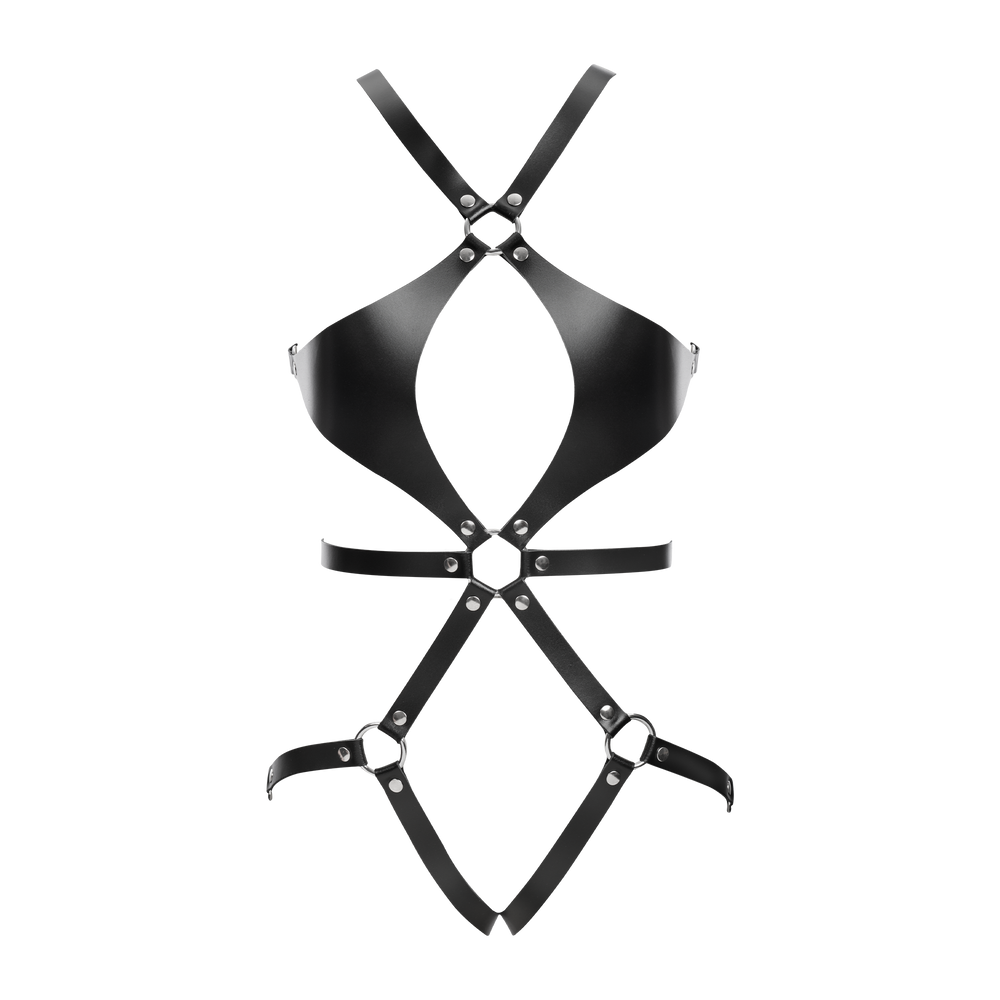 3: Rimba Bondage Play – Leder-Körperharness – Schwarz