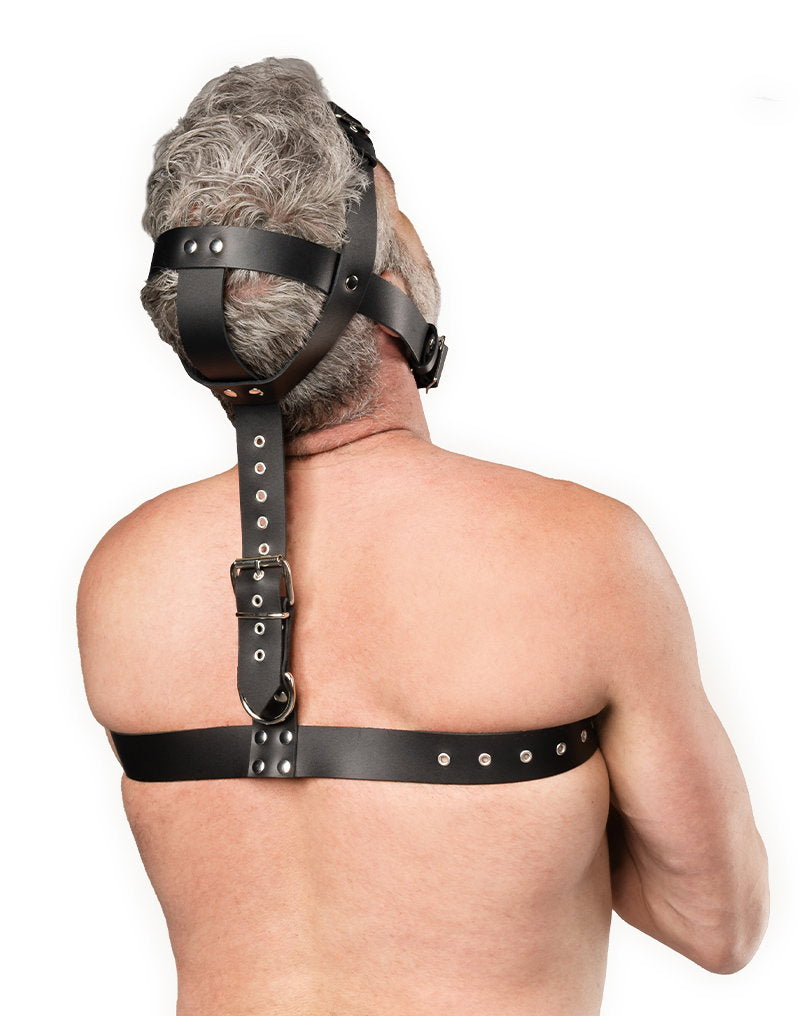 Rimba Bondage Play - Leder-Fixierharness - Schwarz