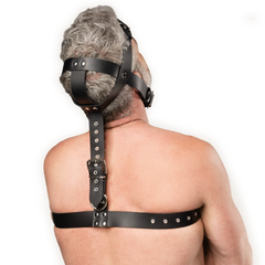 Rimba Bondage Play - Leder-Fixierharness - Schwarz