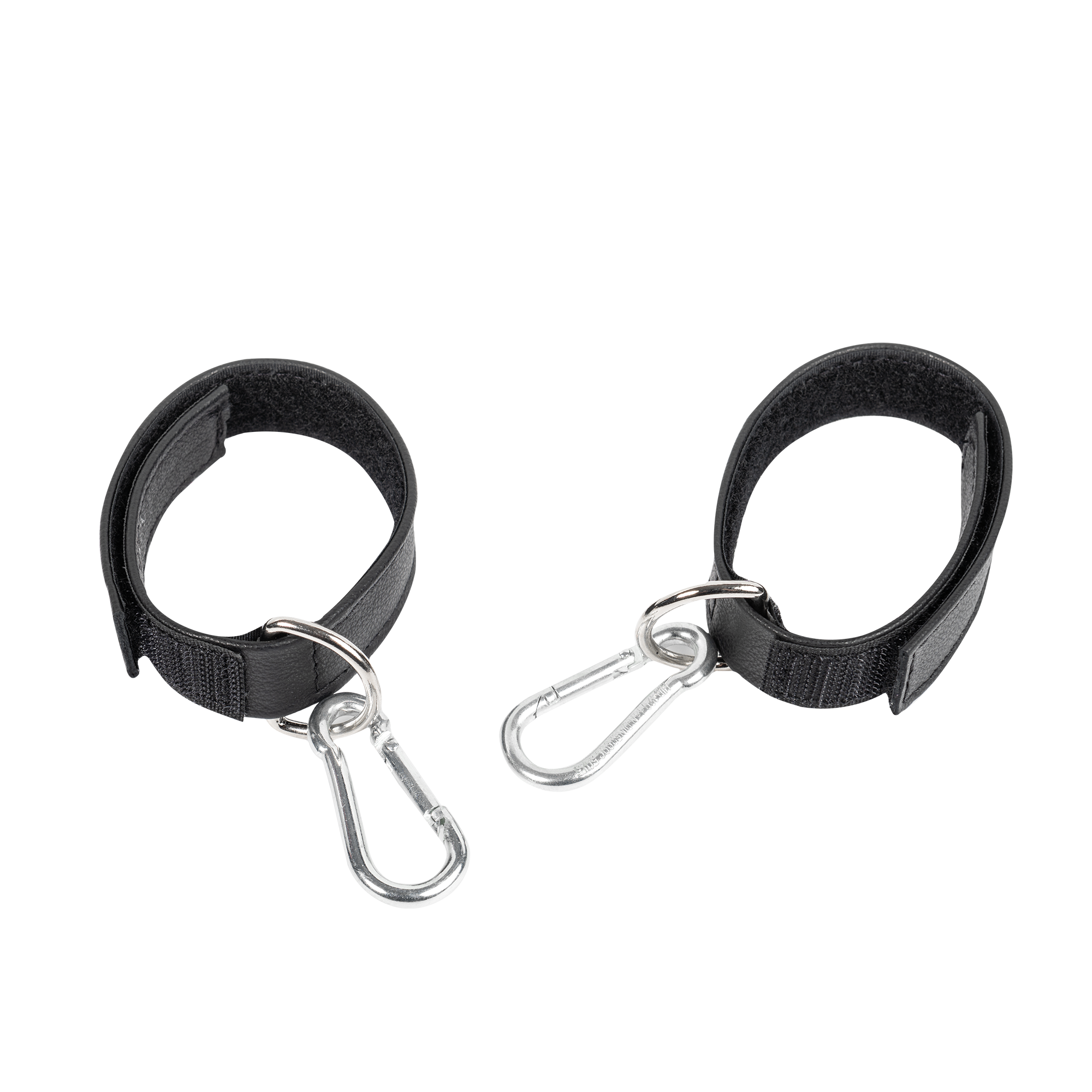 Rimba Bondage Play – Lederfesseln mit Klettverschluss – Schwarz