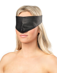 Rimba Bondage Play – Leder-Augenmaske – Schwarz