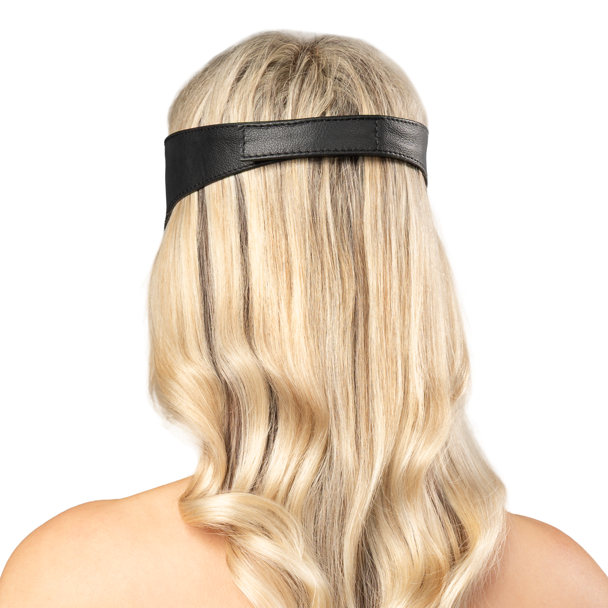 Rimba Bondage Play – Leder-Augenmaske – Schwarz
