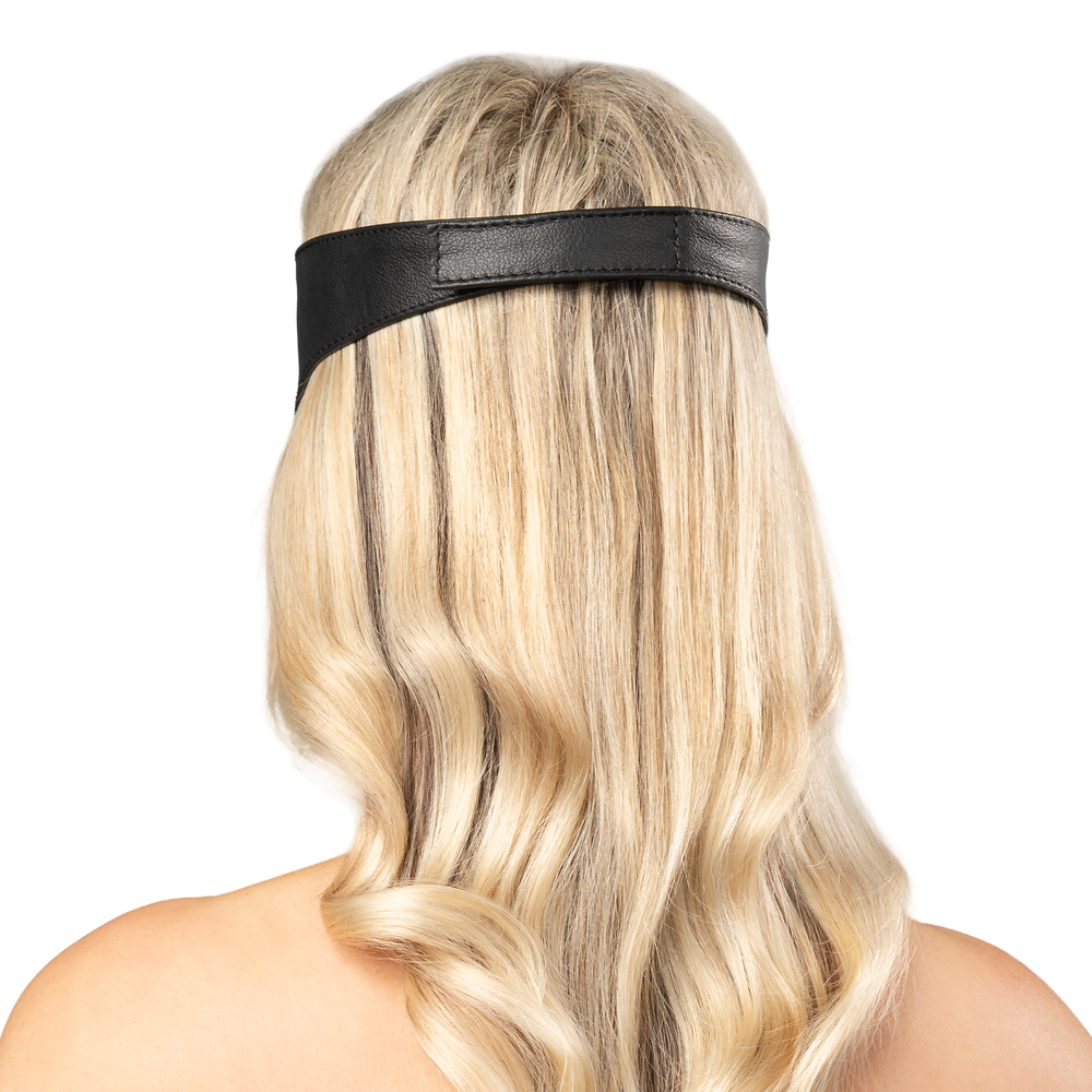 Rimba Bondage Play – Leder-Augenmaske – Schwarz