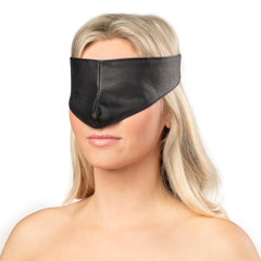 Rimba Bondage Play – Leder-Augenmaske – Schwarz