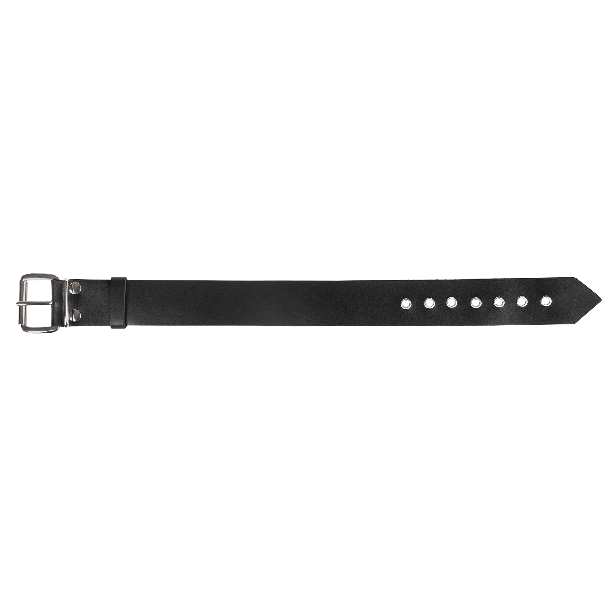 3: Rimba Bondage Play – Lederhalsband mit Metallschnalle – Schwarz
