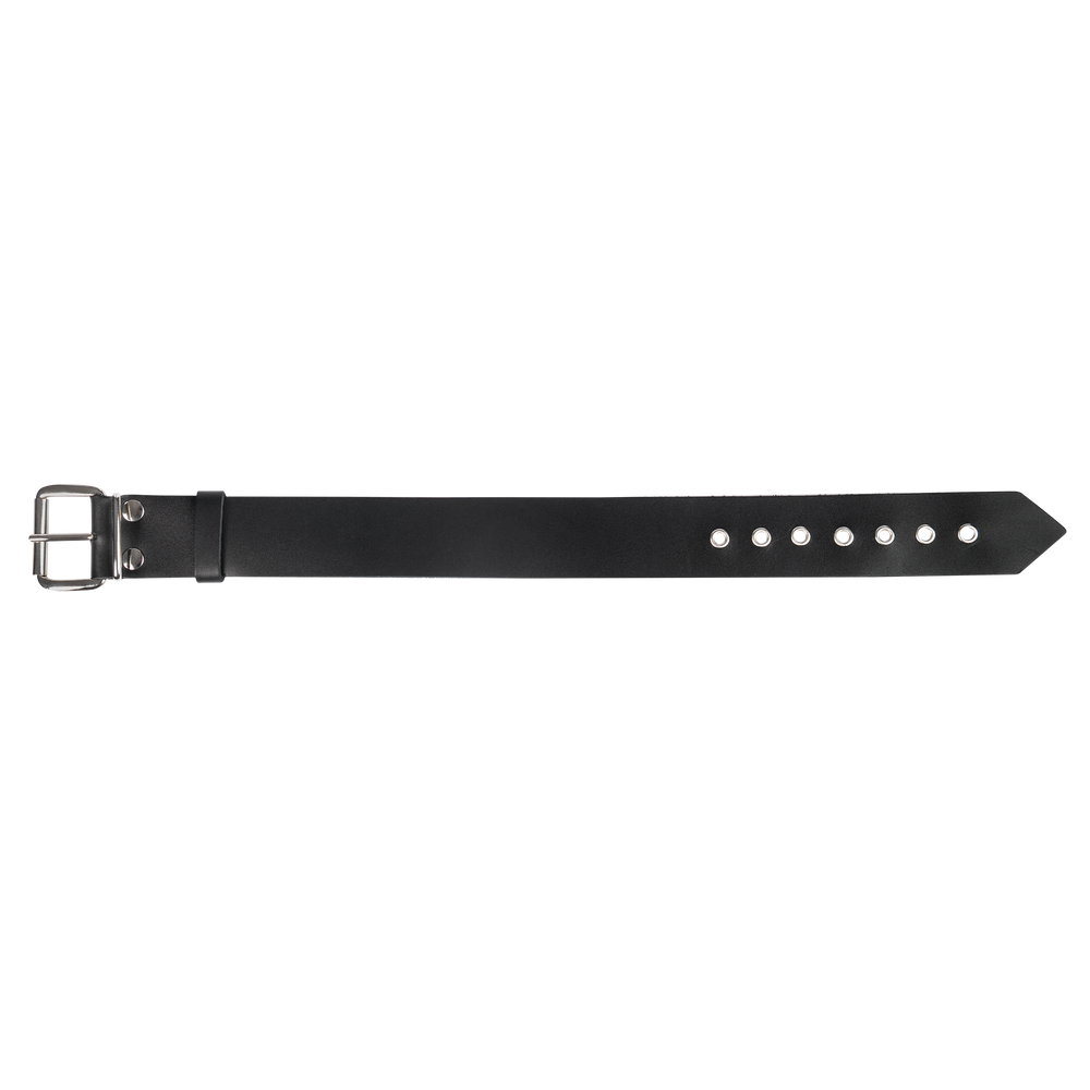 3: Rimba Bondage Play – Lederhalsband mit Metallschnalle – Schwarz