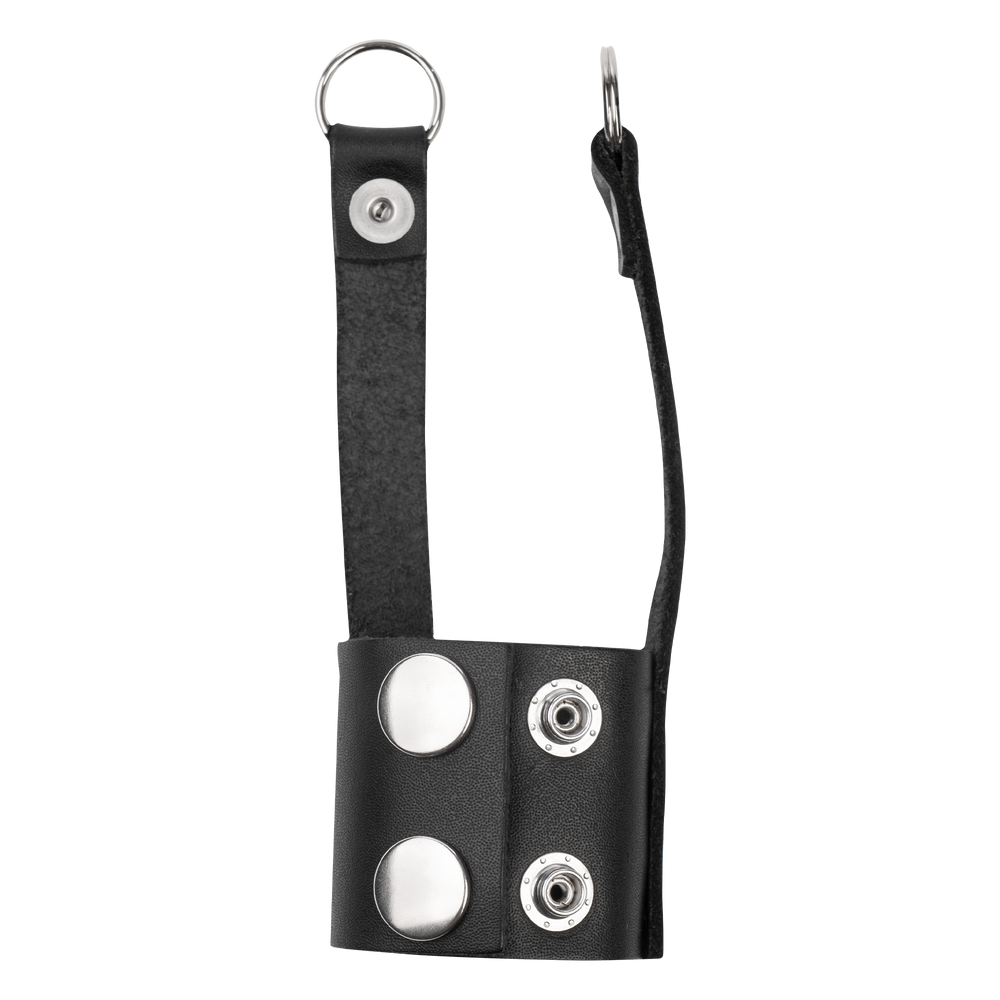 2: Rimba Bondage Play – Leder-Ballstretcher – Schwarz