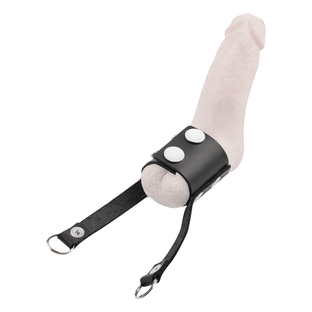 6: Rimba Bondage Play – Leder-Ballstretcher – Schwarz