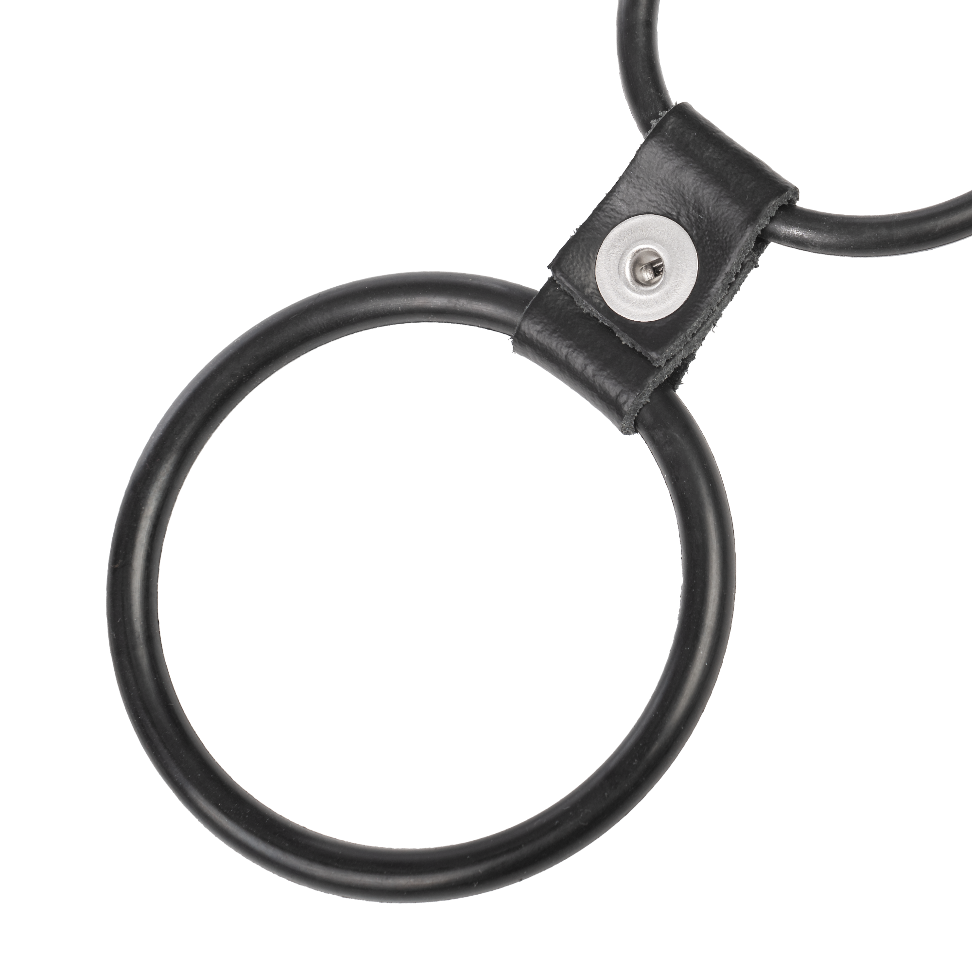 Rimba Bondage Play – Dreifacher Penisring aus Gummi – Schwarz