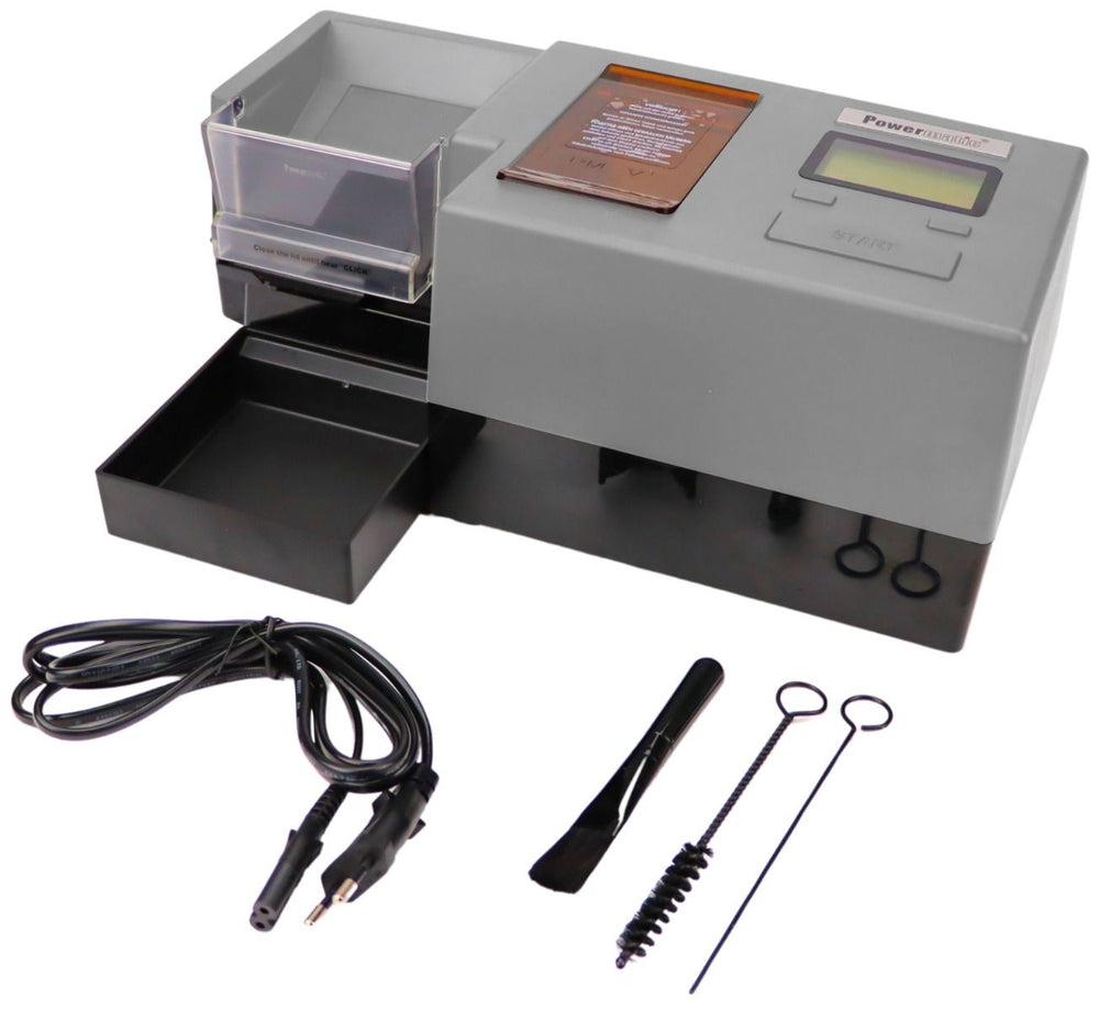 Powermatic 5+ vollautomatische Stopfmaschine mit Shredder, silber