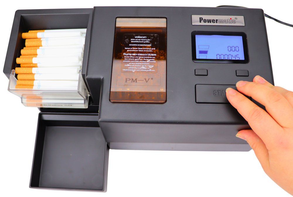 Powermatic 5+ vollautomatische Stopfmaschine mit Shredder, anthrazit