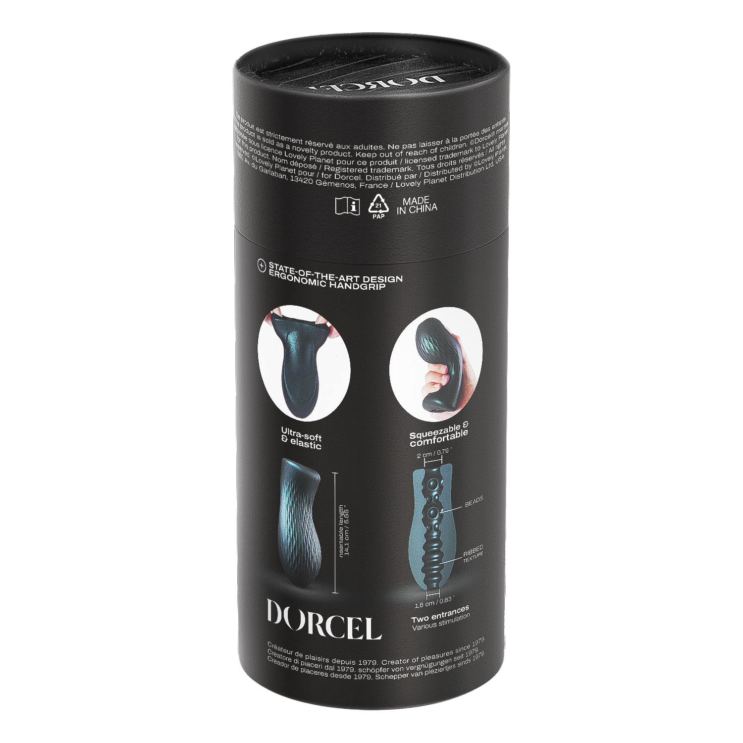 Dorcel - Sili-Cup - Dual Sensation Masturbator - Blau Metallic