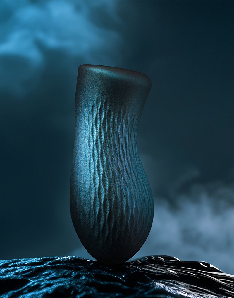 Dorcel - Sili-Cup - Dual Sensation Masturbator - Blau Metallic