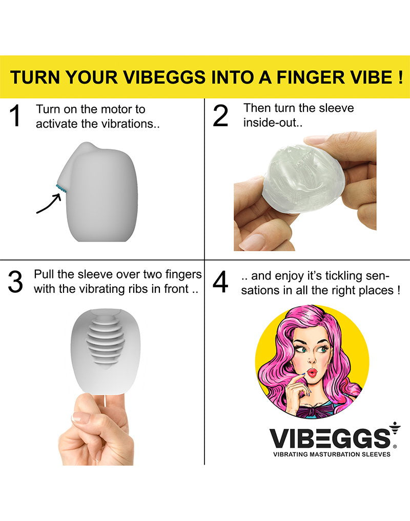 VIBEGGS - Twisty Tongues - Vibrierende Masturbationshülle - Weiß