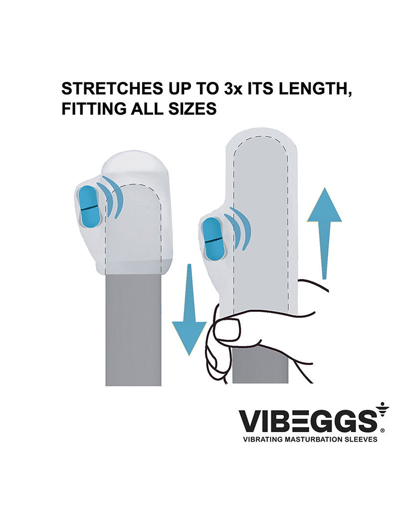 VIBEGGS - Twisty Tongues - Vibrierende Masturbationshülle - Weiß