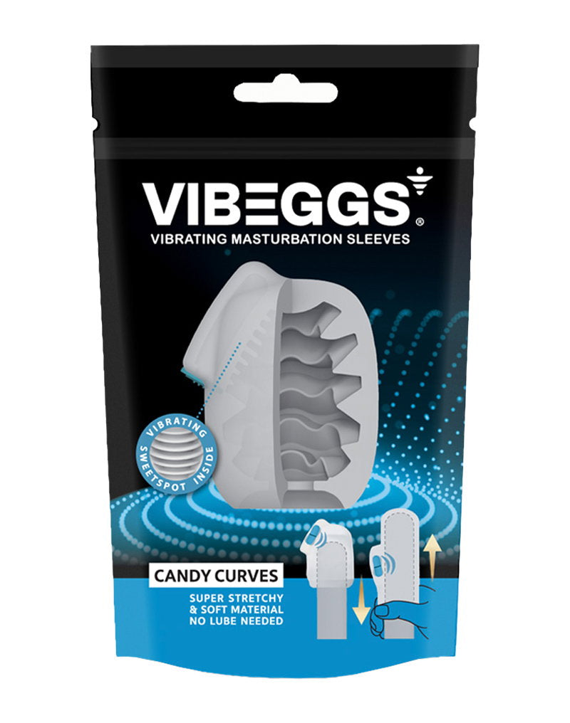 3: VIBEGGS - Candy Curves - Vibrierende Masturbationshülle - Weiß